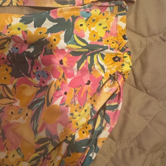 Anne Cole Limited Edition Swim V-WIRE TOP & SHIRRED Bottom: Size Large Floral - Picture 3 of 9